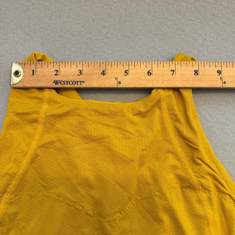 Lululemon | High Neck Strappy Back Sports Bra | Mustard Yellow - Picture 2 of 4